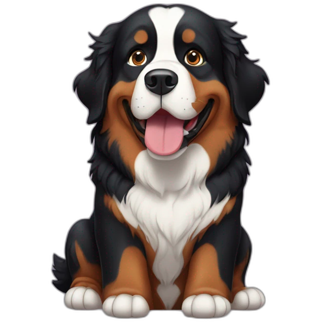 bernese mountain dog drools a lot emoji