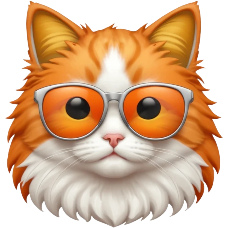 Cat wearing sunglasses and feeling  emoji