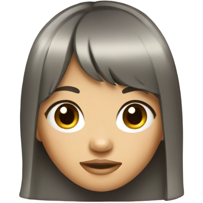 Vietnamese girl with bang and tanned skin  emoji