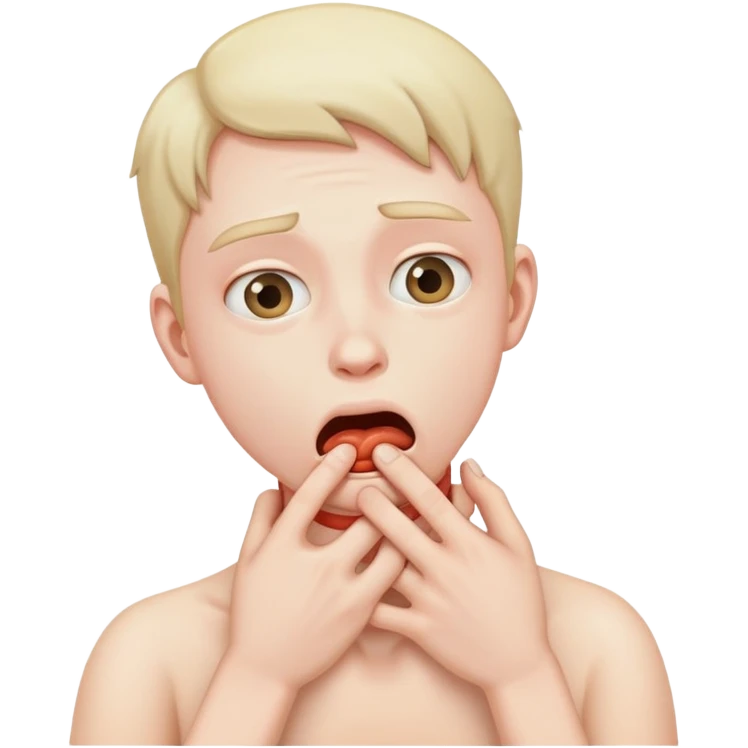 person choking themselves  emoji