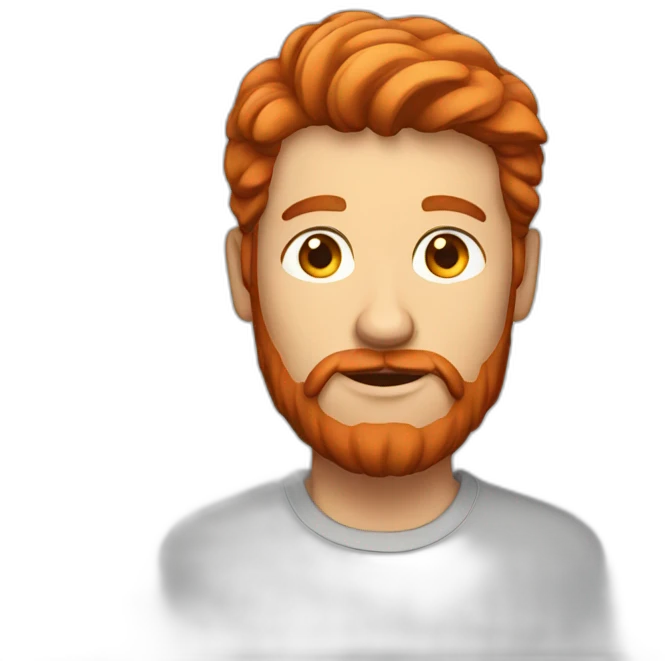 Red hair man with beard emoji