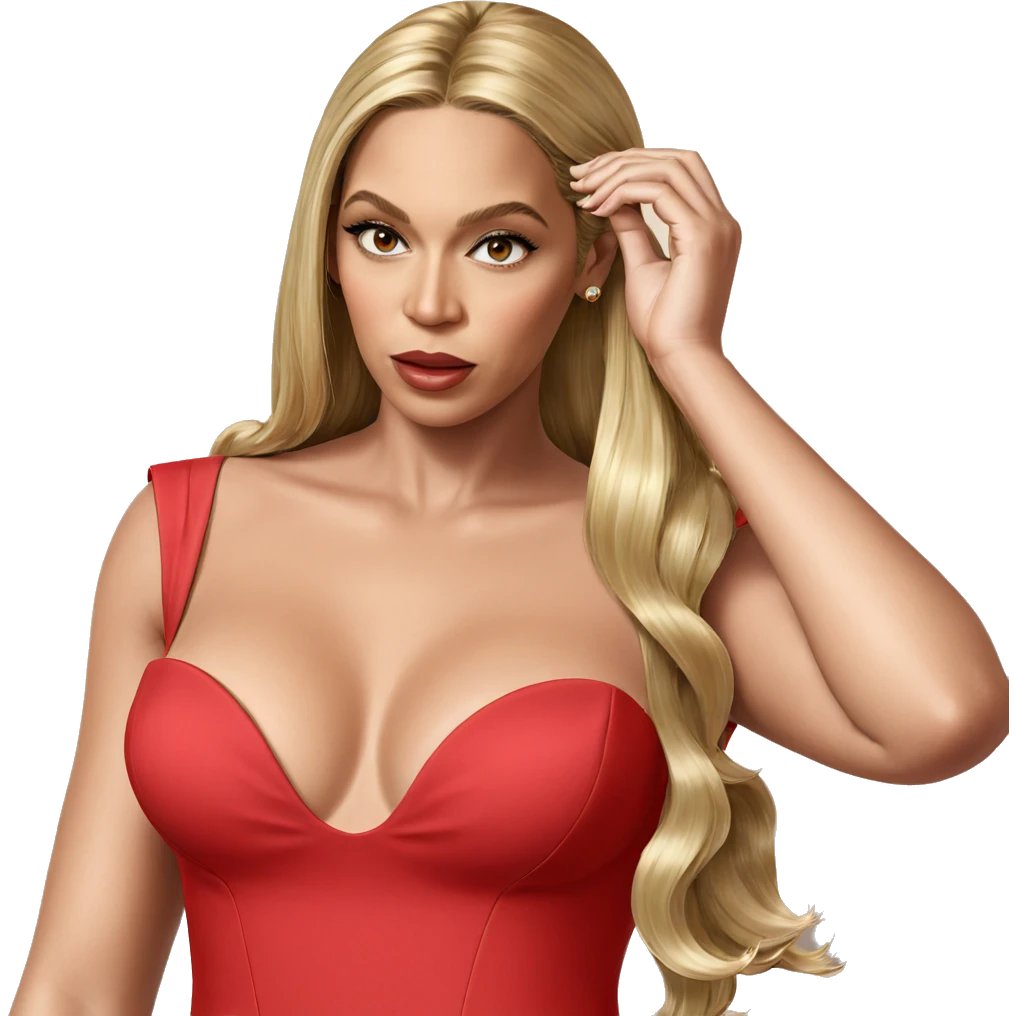 blonde girl in elegant dress emoji