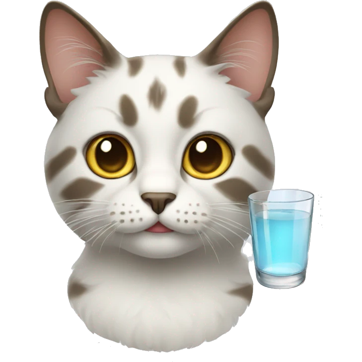 cat with glass emoji