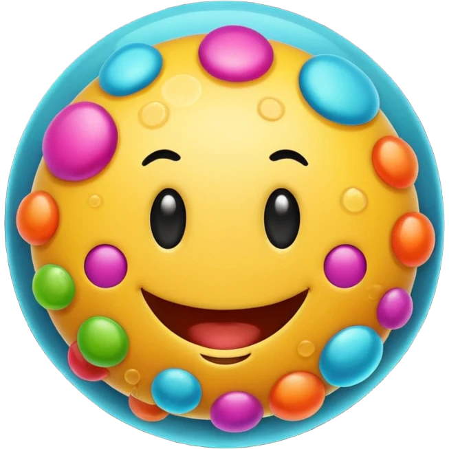 Happy microbe simple emoji