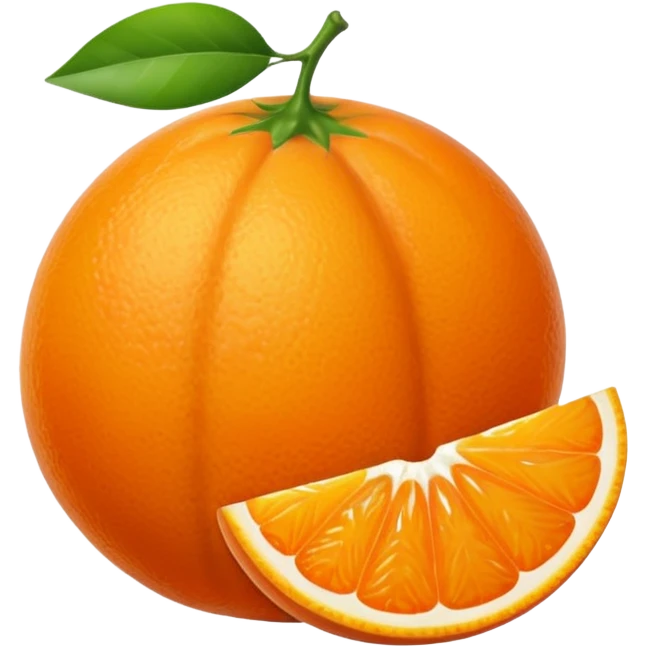 half Orange fruit emoji