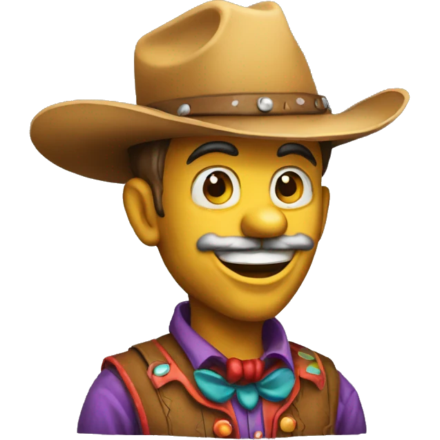 Cowboy clown emoji
