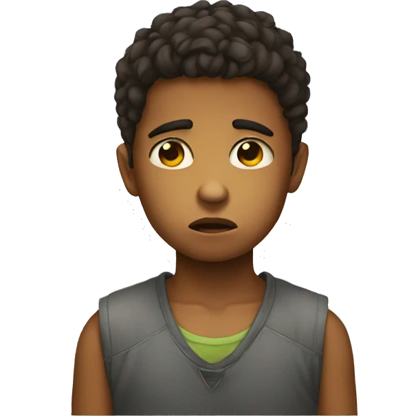 sad kid emoji