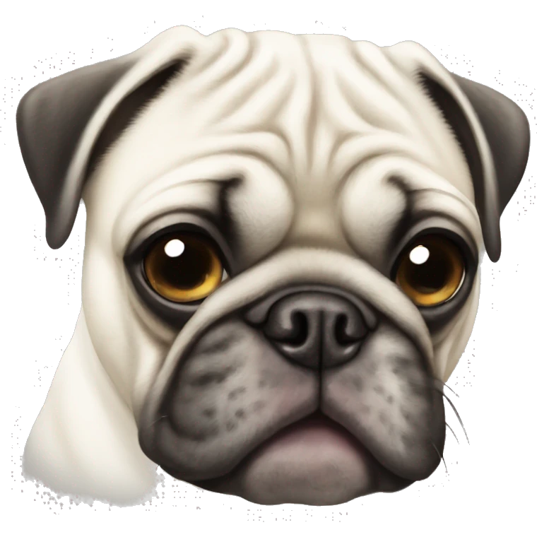 all white pug emoji
