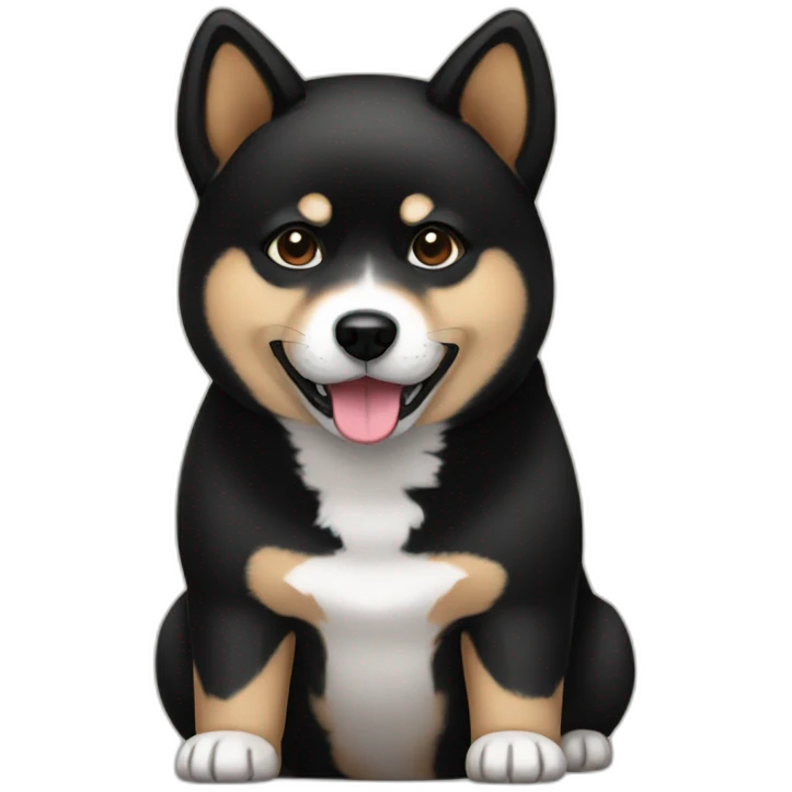 Black shiba iny emoji