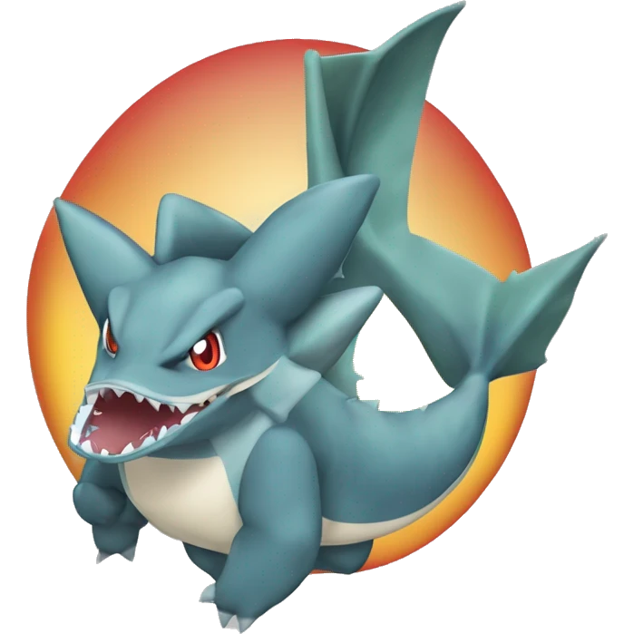 Sharpedo-Charmeleon-Gible-Larvitar-Fakémon Full Body emoji