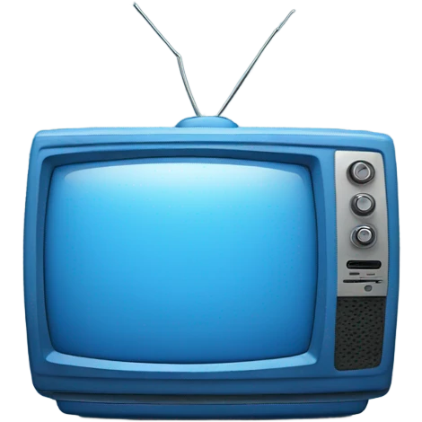 Blue television  emoji
