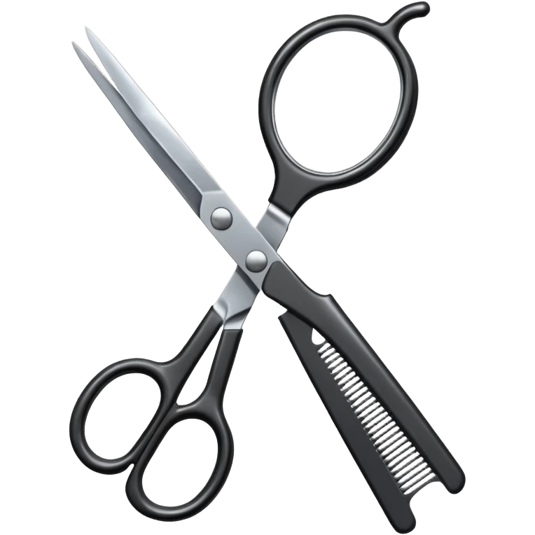 scissors, comb emoji