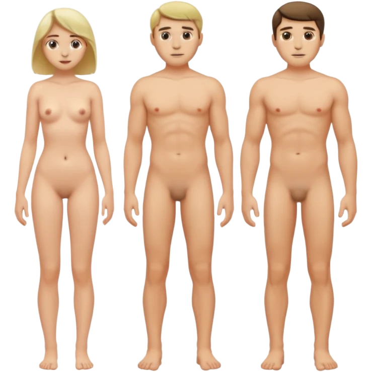 a naked man and a naked woman full body emoji