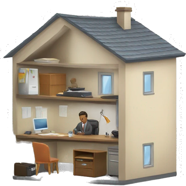 Half home, half office emoji