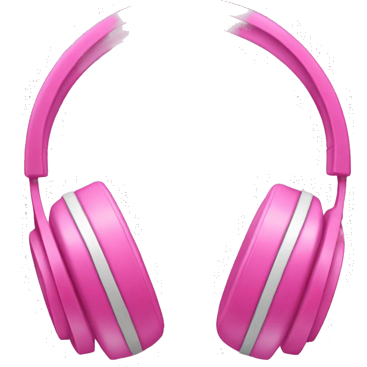 headphones with pink bows on side emoji