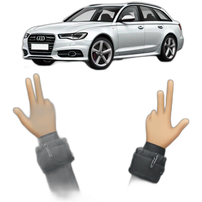 Audi a6 and rock hand emoji