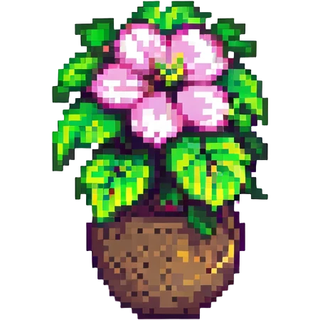 pixel art style hop flower, bright colors, no background emoji
