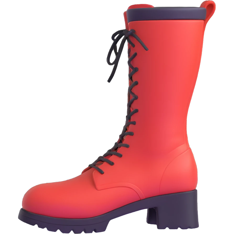 sturdy boot with foot kicking outward emoji