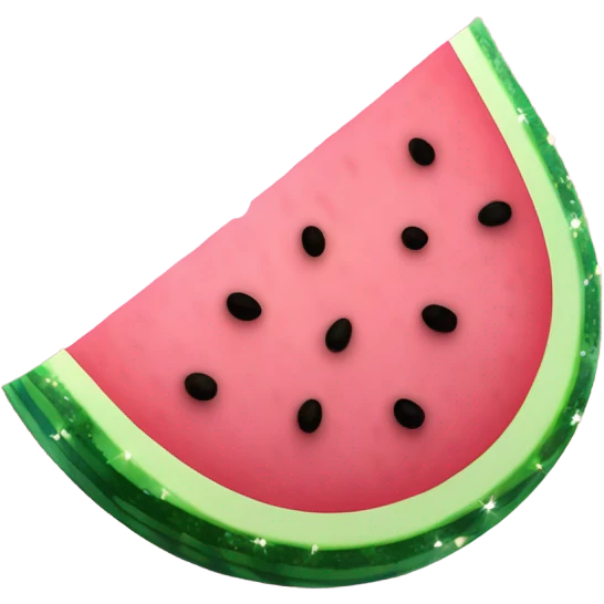 Pink watermelon with glitter  emoji