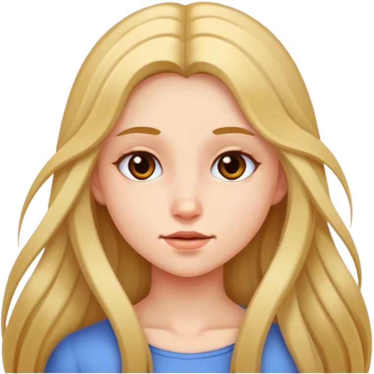 Girl with long hair emoji