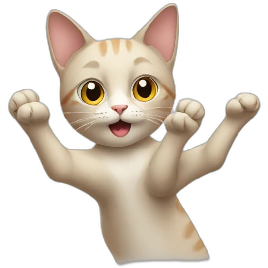 cat with 4 hands emoji