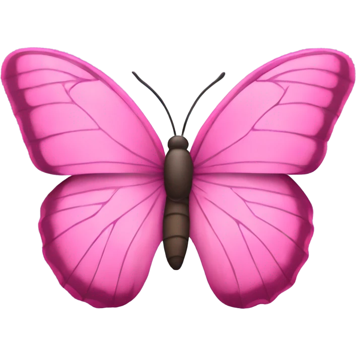 Pink side view butterfly emoji