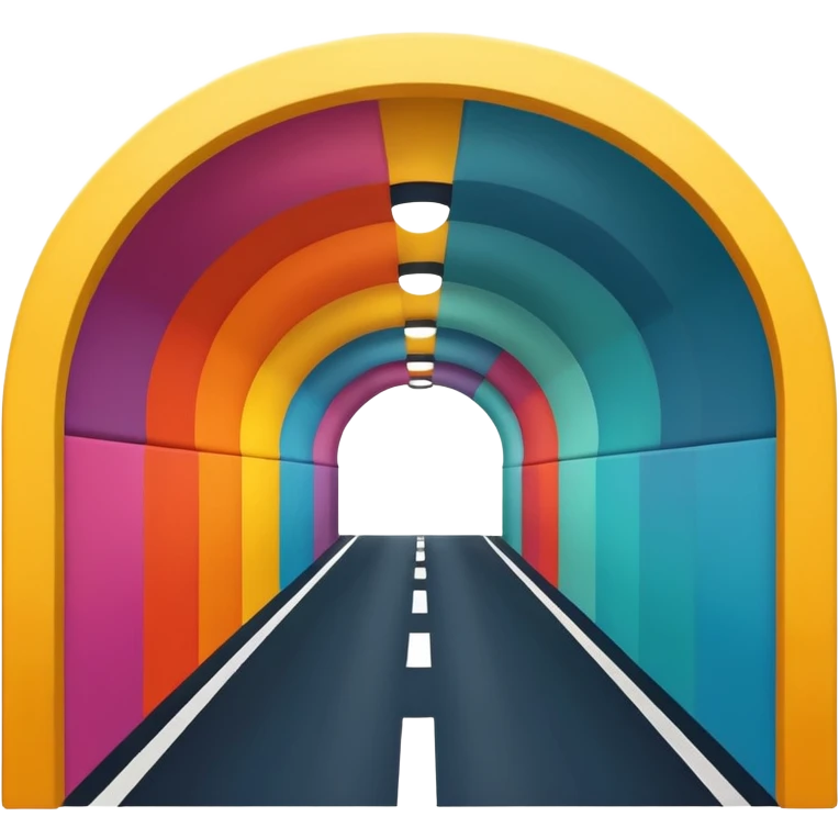 Flat design style tunnel emoji