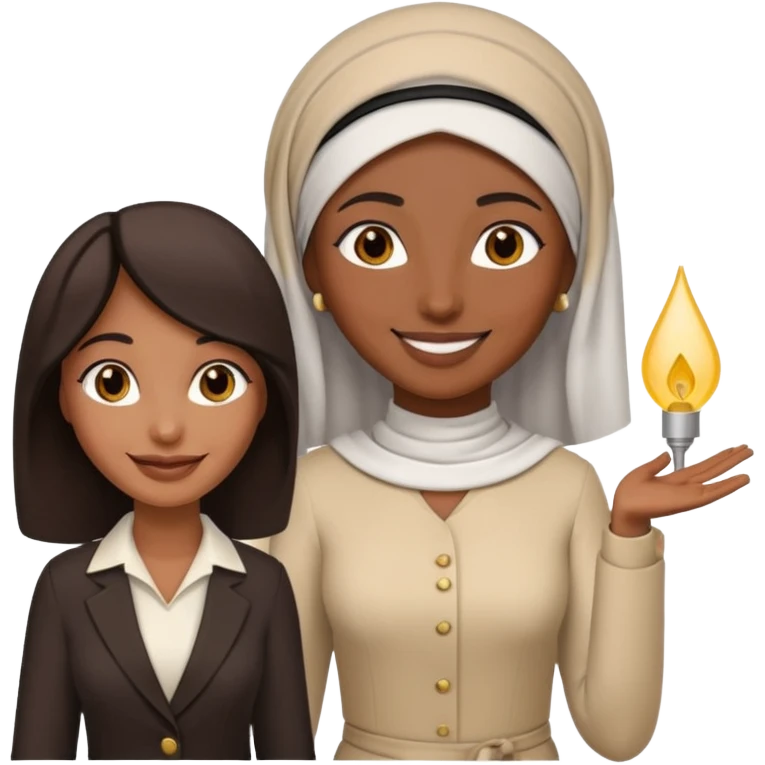an Arab customer giving a tip to a woman server emoji