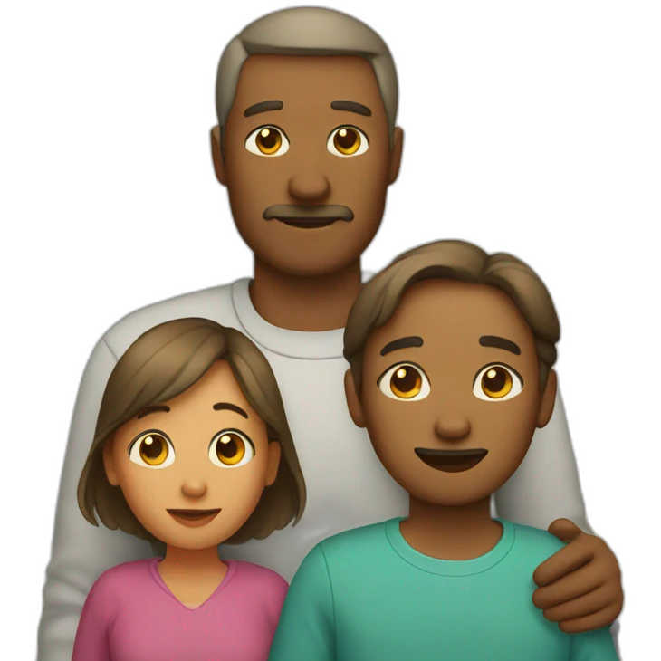 San, mother, father and cat emoji
