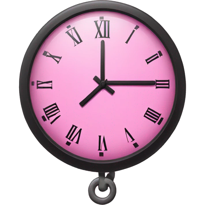 pink clock emoji