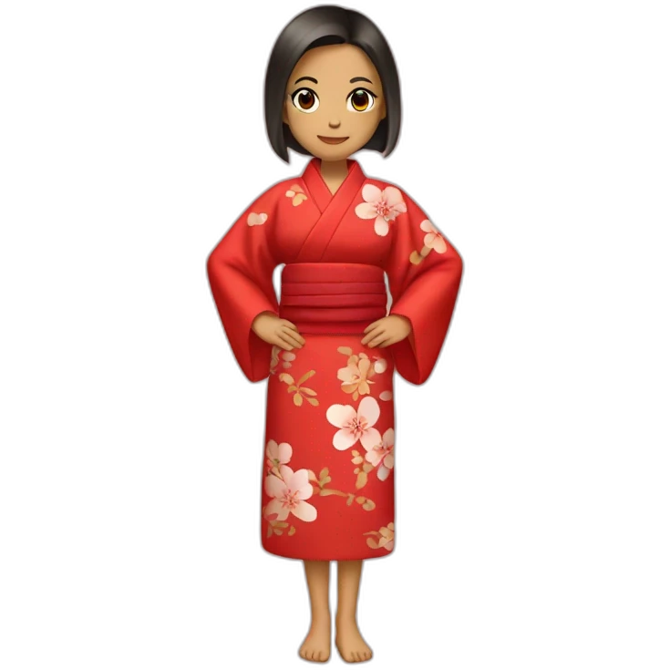 Red kimono dress emoji