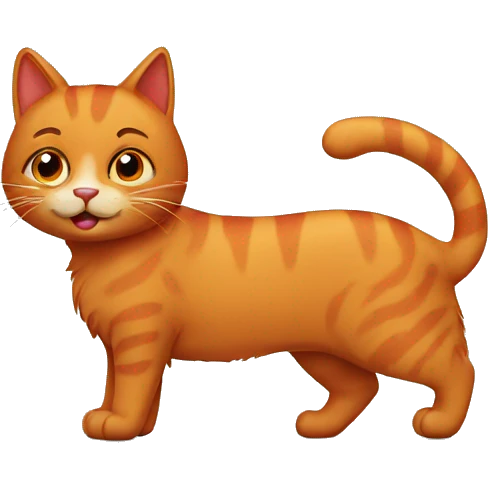 red cat cartoon emoji