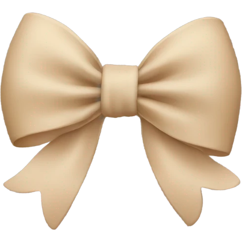 Beige bow emoji