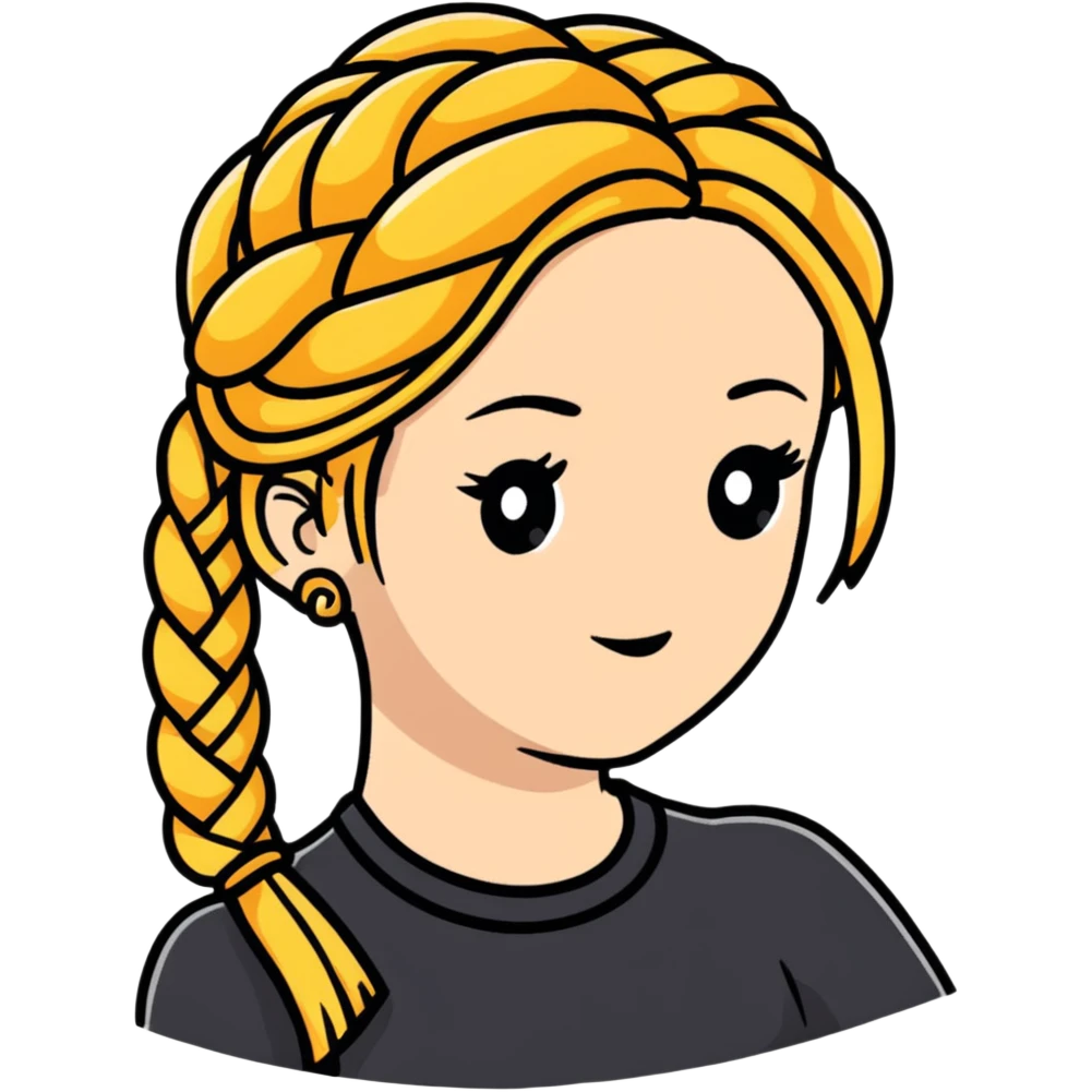 braided hair with gold rings emoji