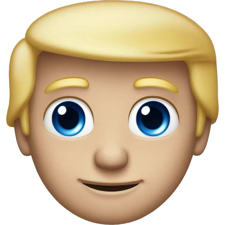 Donald trump  blue eyes smiling emoji
