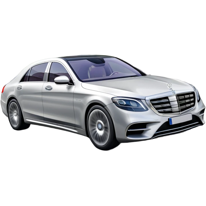 Mercedes-Benz S-Class (2022) – cinematic-realistic Mercedes-Benz S-Class, its sleek silver body cutting through the city streets, a symbol of refinement and prestige. The air suspension glides over uneven terrain, while the driver enjoys the serene comfort of the cabin, surrounded by cutting-edge technology. emoji