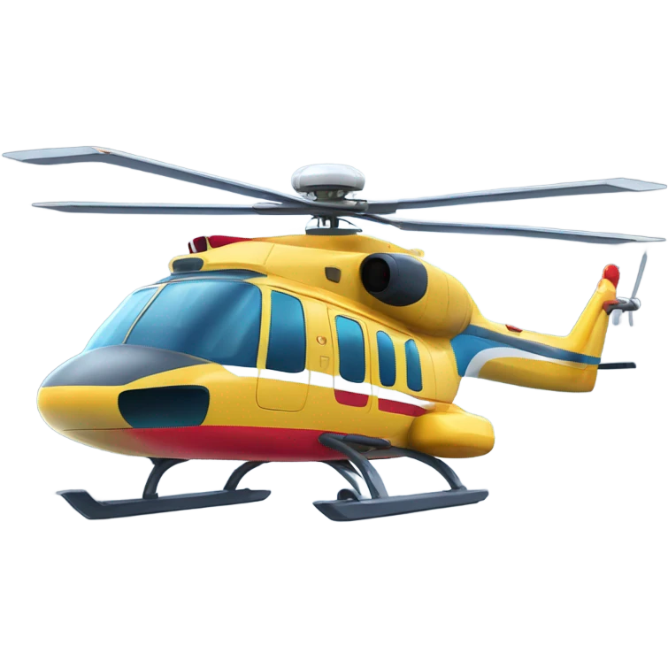 Helicopter with lights emoji