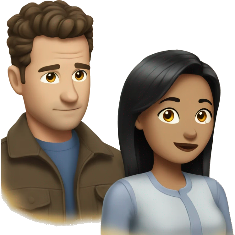 Monica and chandler  emoji
