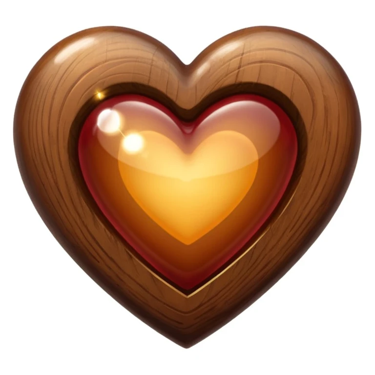 heart brown with shines emoji