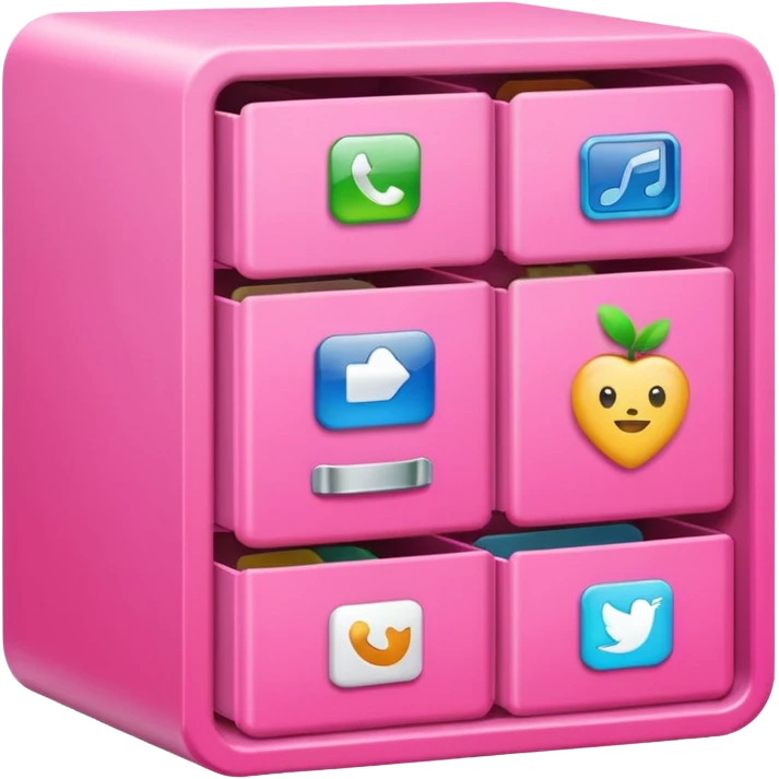 pink app drawer  emoji