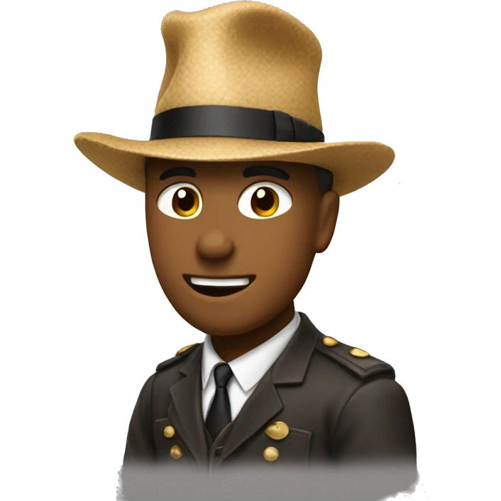 Homme qui salut en baissant son chapeau emoji
