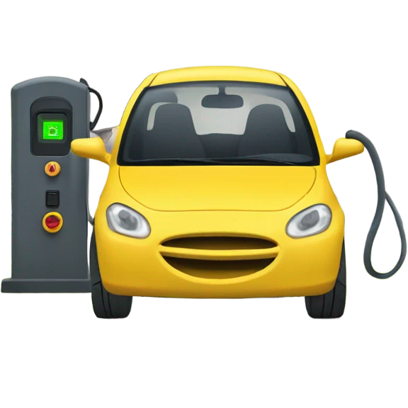 voiture électrique en charge emoji