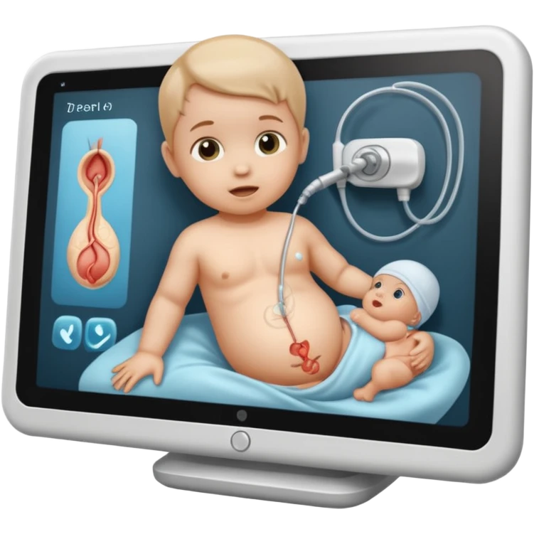 ultrassound scan with a baby on the screen emoji