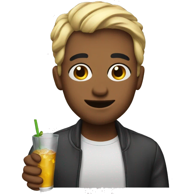 friends drinking coctels emoji