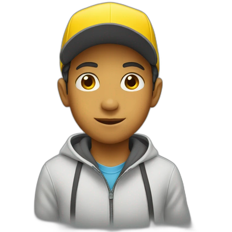 Boy wearing Yellow cap emoji