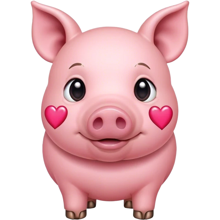 pig with hearts emoji