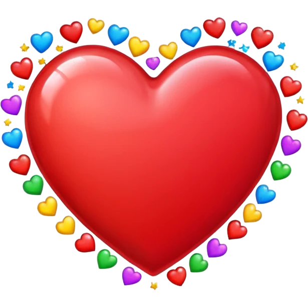 heart with a confetti border emoji