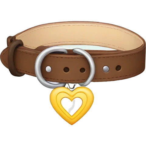 dog collar with heart emoji