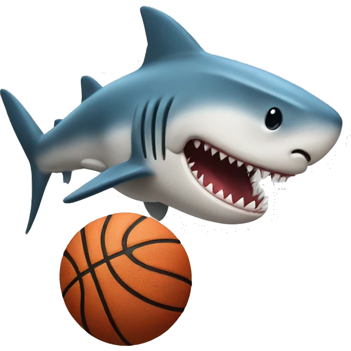 hammer shark playing basketball emoji