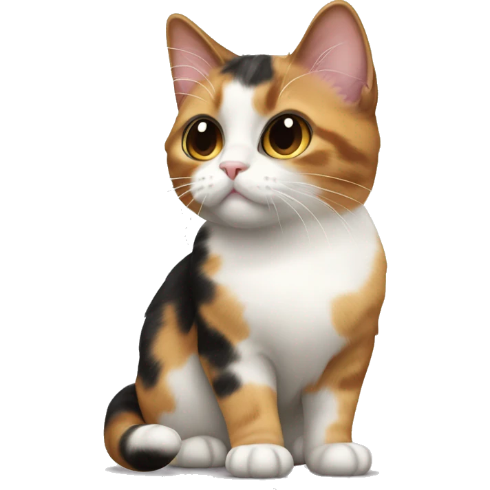 Calico munchkin cat standing  emoji